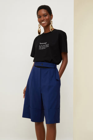 Pantaloncini fluidi in lana estiva