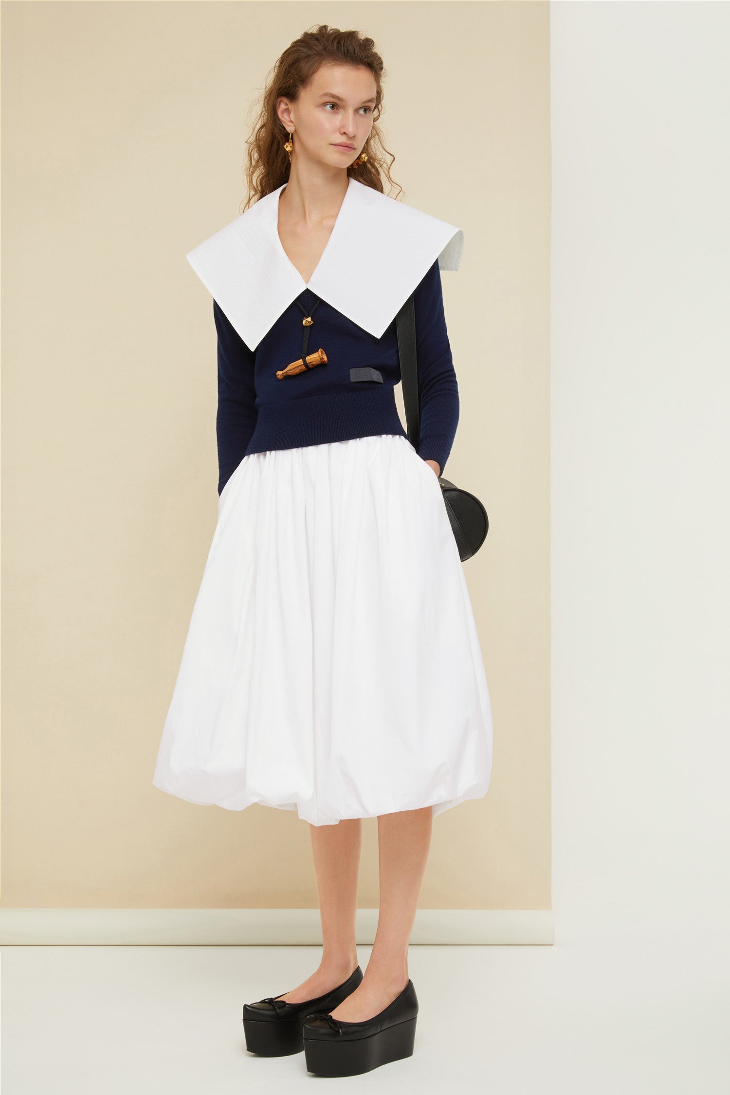 Patou - Cotton bubble skirt - White - Life inside a dreamy Patou bubble.  White organic cotton poplin skirt. Bubble silhouette. Zip fastening at the back.