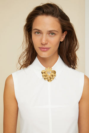 Sleeveless cotton peplum top