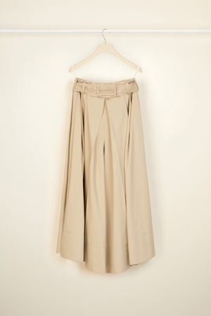 Cotton gabardine culottes in organic cotton