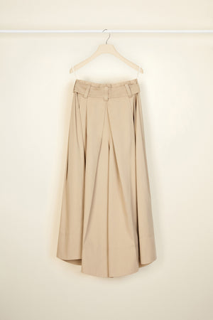 Cotton gabardine culottes in organic cotton