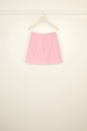 Minigonna iconica in cotone bouclé