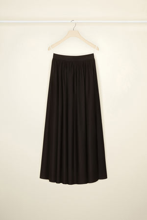 Buttoned maxi skirt in organic cotton