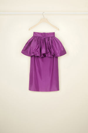 Double layer skirt in eco-friendly faille