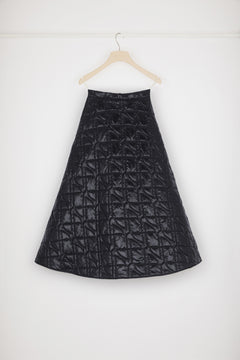 Quilted maxi skirt in recycled polyamide