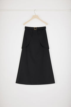 Pocket midi skirt in organic cotton