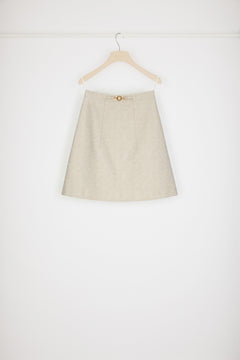 Medallion mini skirt in organic cotton jacquard