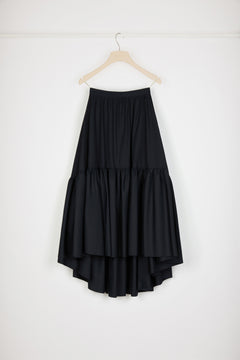Maxi tiered skirt in organic cotton