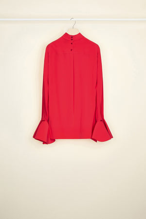 Top in seta ricamato