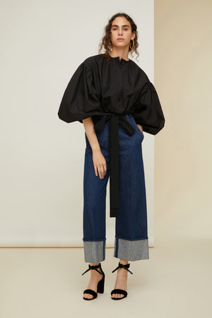 Haut court volumineux en coton bio