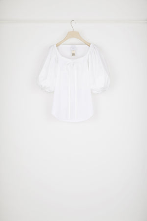 Top con coulisse in cotone bio