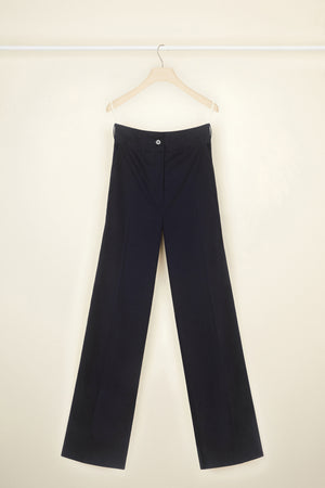 Long tailored trousers in organic cotton