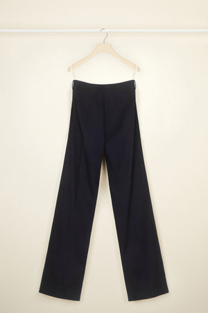 Long tailored trousers in organic cotton