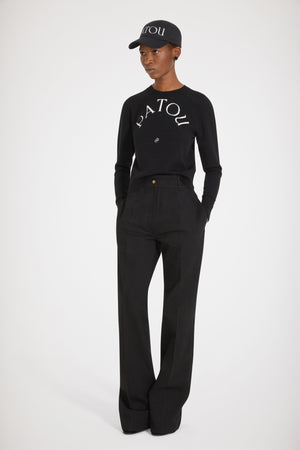 Pantalone svasato in denim bio