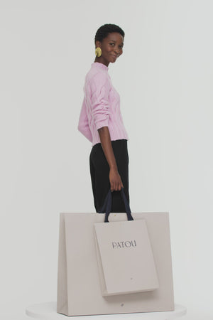 Pull à torsades en laine