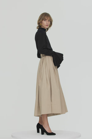 Cotton gabardine culottes in organic cotton