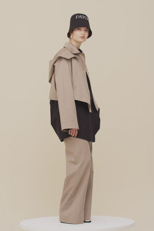 Parka corto con cappuccio rimovibile