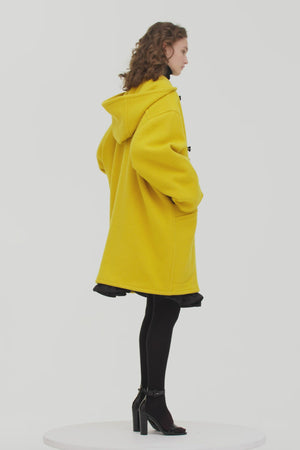 Duffle coat in eco-friendly wool and cashmere